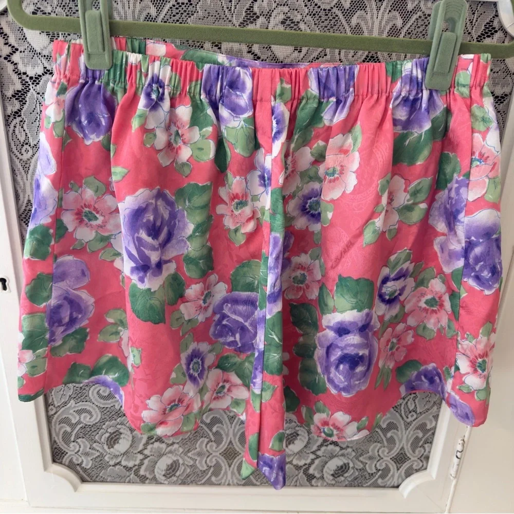BNWT Vintage Victoria’s Secret Gold Label Floral Short Sleeve Shorts Pajama Set